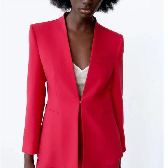 Vibrant Red Suit Set - Picture 2 of 6